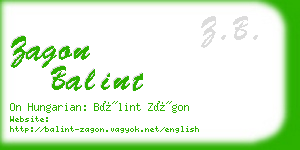 zagon balint business card